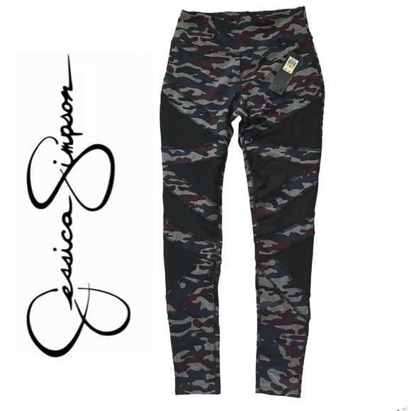 Jessica Simpson TheWarmUp Full Length Camouflage Workout Legging, Medium - Picture 1 of 17